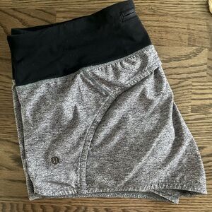 Lululemon Run Times Short, size 8, heather gray